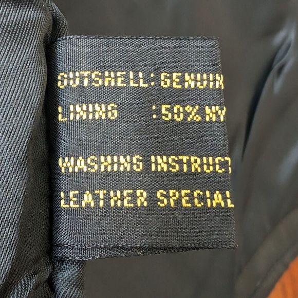 Vintage Star Gear Black Genuine Leather Vest Size 50 Motorcycle Cut - Picture 4 of 11